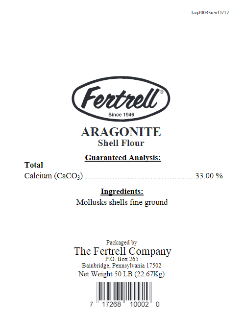 Aragonite, 50#-Fresh Start Growers Supply