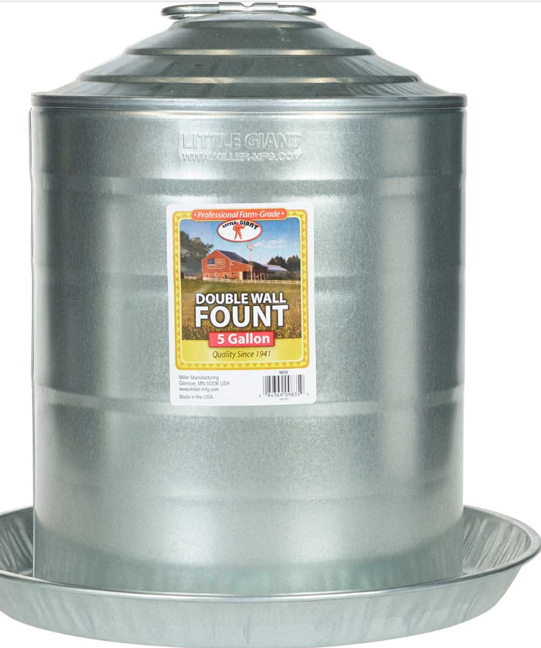 Waterer Double Wall Fount, 5 Gal