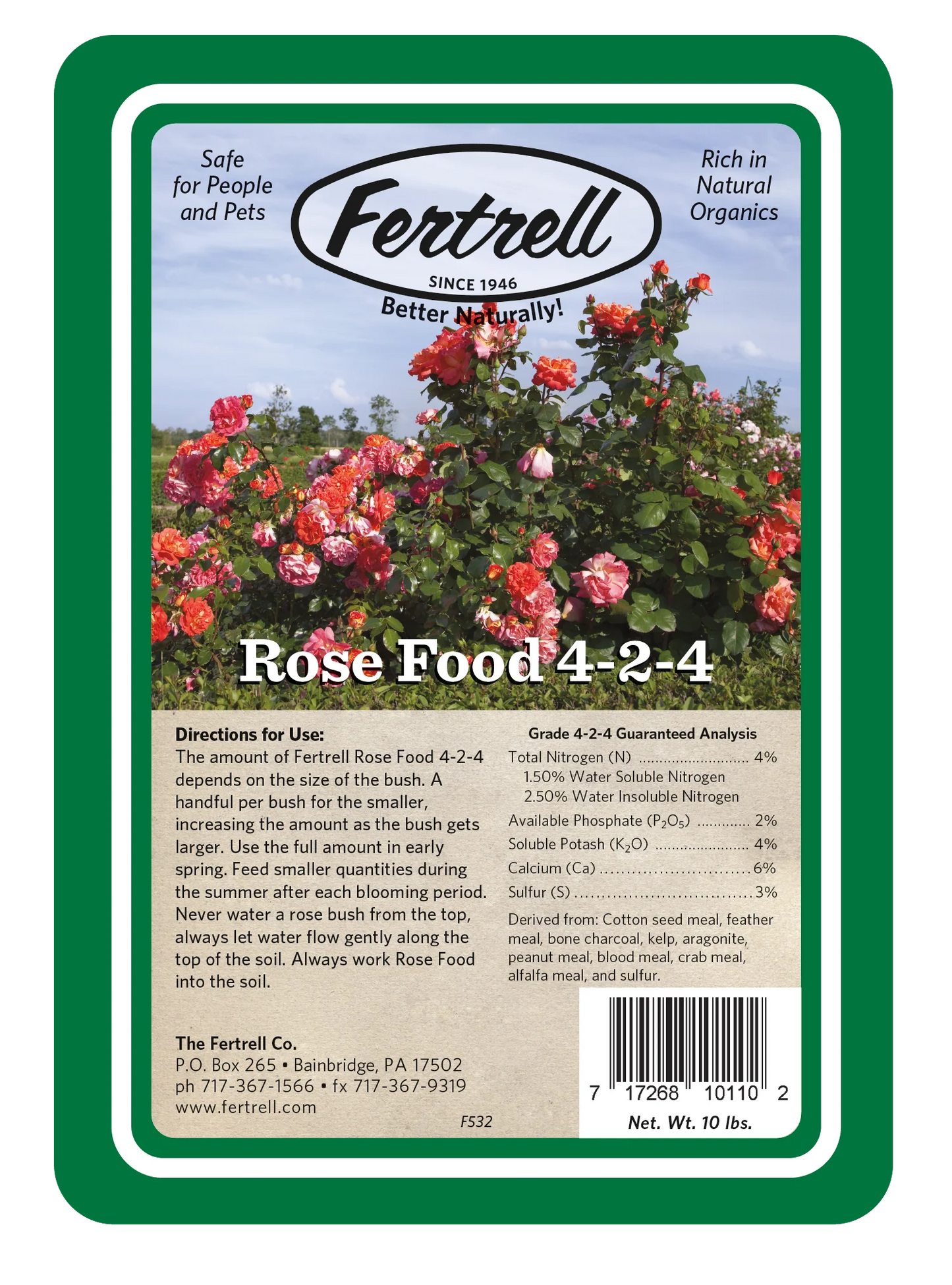 Fertrell Rose Food 10#